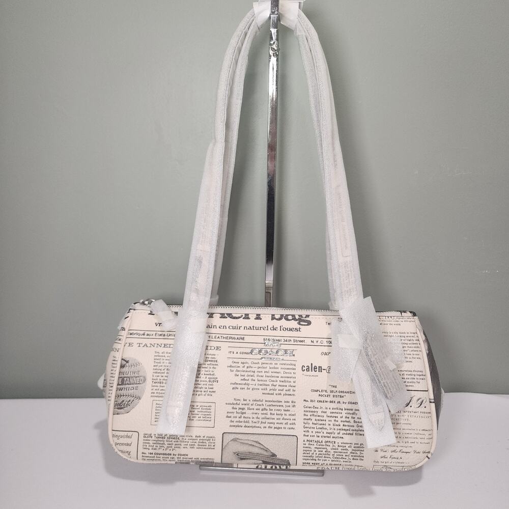 NWT Coach CDC11 Asher Shoulder Bag With Newspaper Print V1